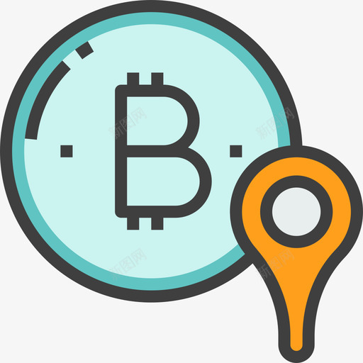 比特币加密货币区块链2线性颜色图标svg_新图网 https://ixintu.com 加密货币区块链2 比特币 线性颜色