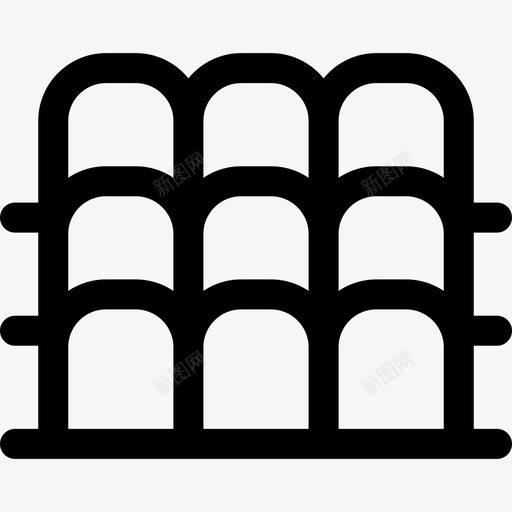 正面看台足球5直线型图标svg_新图网 https://ixintu.com 正面看台 直线型 足球5