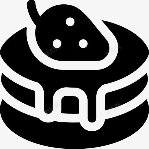 煎饼床和早餐9填充图标svg_新图网 https://ixintu.com 填充 床和早餐9 煎饼