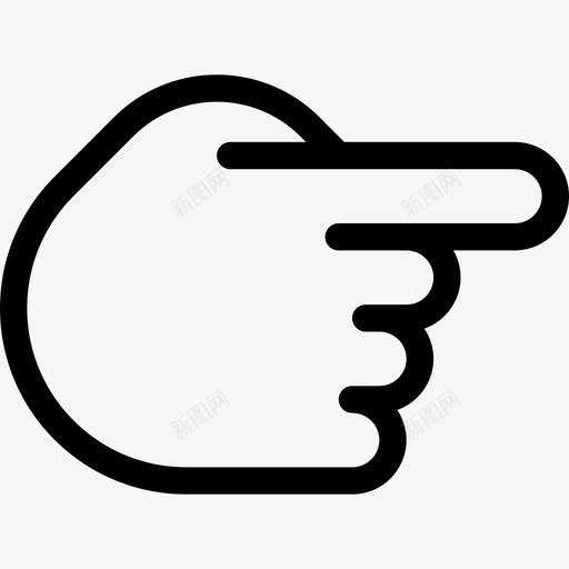 向右指触摸手势6直线图标svg_新图网 https://ixintu.com 向右指 直线 触摸手势6