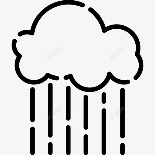 雨秋天22直线图标svg_新图网 https://ixintu.com 直线 秋天22 雨