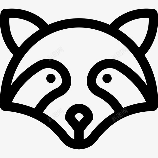 浣熊野生动物4直系图标svg_新图网 https://ixintu.com 浣熊 直系 野生动物4