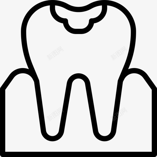 牙齿牙齿11线形图标svg_新图网 https://ixintu.com 牙齿 牙齿11 线形