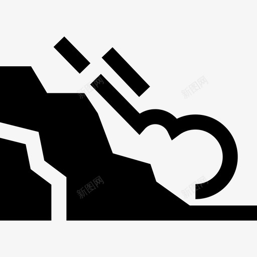 雪崩冬季自然6填充图标svg_新图网 https://ixintu.com 冬季自然6 填充 雪崩