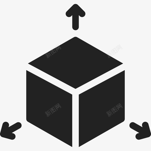 立方体建筑8填充图标svg_新图网 https://ixintu.com 填充 建筑8 立方体