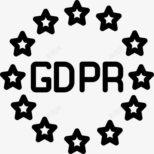 GDPR数据保护15线性图标svg_新图网 https://ixintu.com GDPR 数据保护15 线性