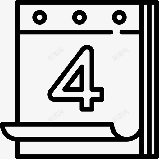 日历信纸23线性图标svg_新图网 https://ixintu.com 信纸23 日历 线性