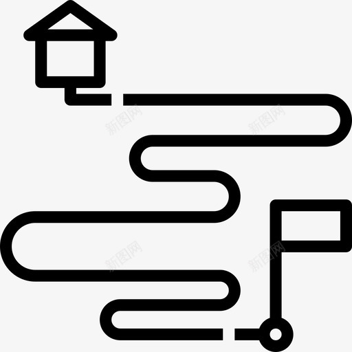 距离地理21直线图标svg_新图网 https://ixintu.com 地理21 直线 距离