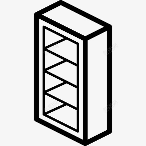 书架家具40直线型图标svg_新图网 https://ixintu.com 书架 家具40 直线型