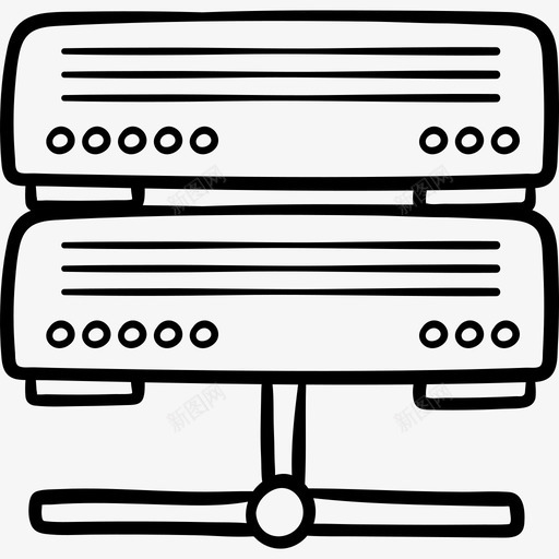 服务器对话资源16黑色图标svg_新图网 https://ixintu.com 对话资源16 服务器 黑色