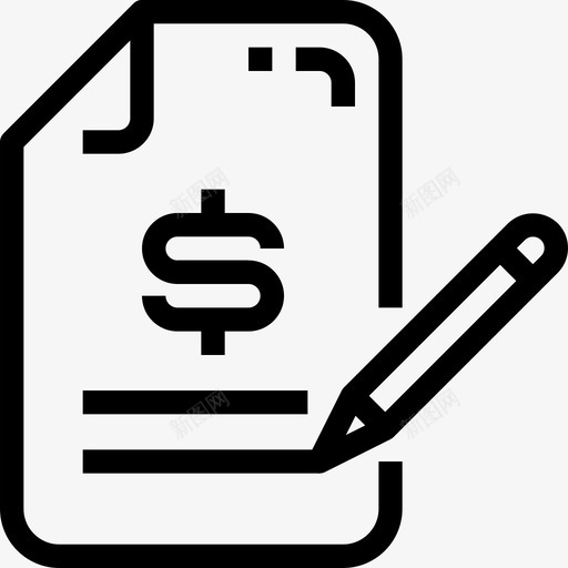 发票运输和交货直线图标svg_新图网 https://ixintu.com 发票 直线 运输和交货