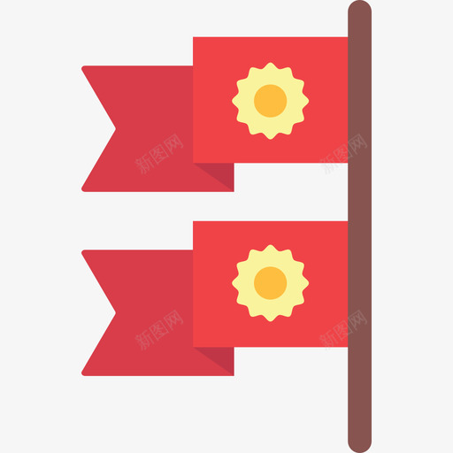 旗帜夏季派对10扁平图标svg_新图网 https://ixintu.com 夏季派对10 扁平 旗帜