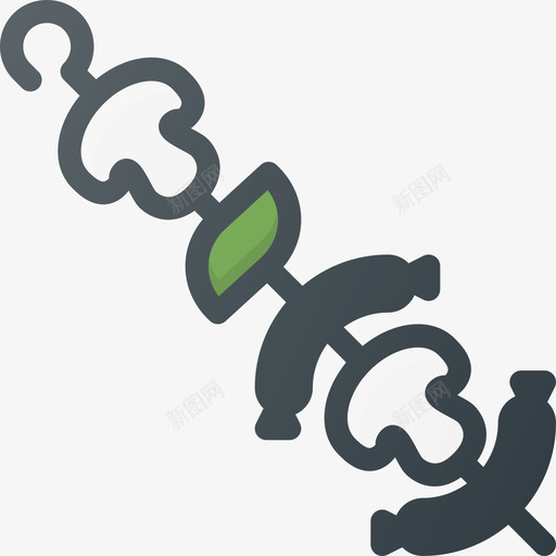 烤肉串烤肉架3线性颜色图标svg_新图网 https://ixintu.com 烤肉串 烤肉架3 线性颜色