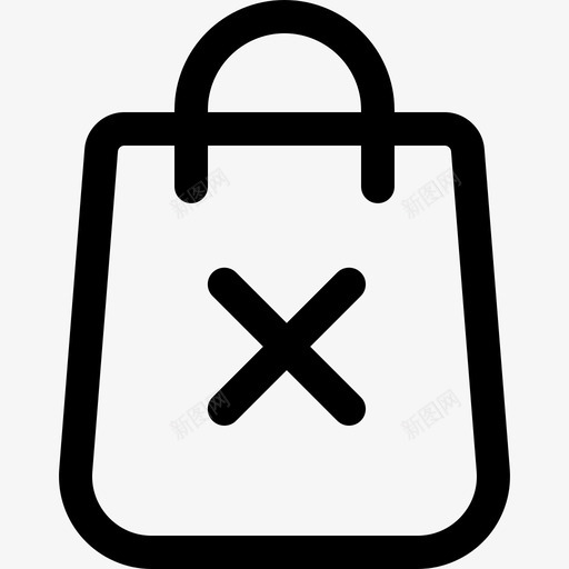 购物袋包裹递送11直线图标svg_新图网 https://ixintu.com 包裹递送11 直线 购物袋