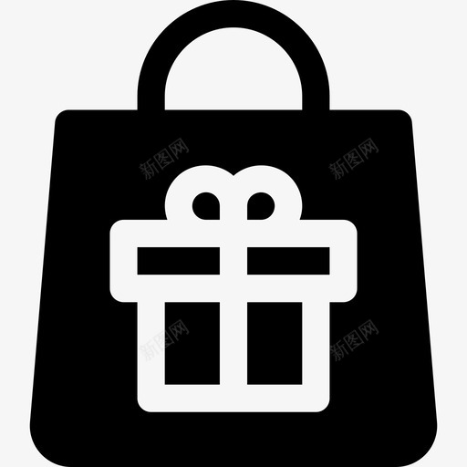 袋子礼物2装满图标svg_新图网 https://ixintu.com 礼物2 袋子 装满