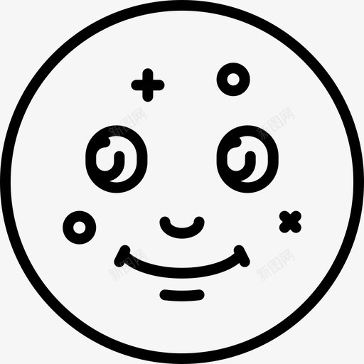 月亮动物和自然3直线图标svg_新图网 https://ixintu.com 动物和自然3 月亮 直线