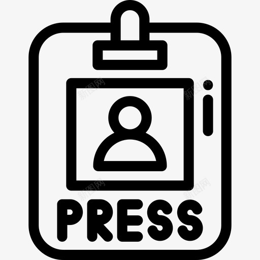 新闻通关新闻杂志2直线图标svg_新图网 https://ixintu.com 新闻杂志2 新闻通关 直线