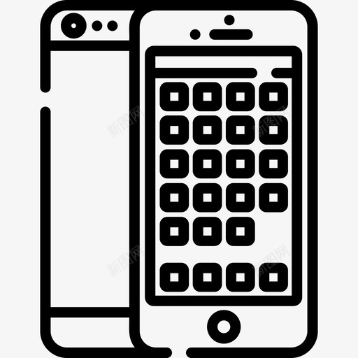 Iphonemac设备线性图标svg_新图网 https://ixintu.com Iphone mac设备 线性
