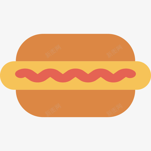 香肠食物59扁平图标svg_新图网 https://ixintu.com 扁平 食物59 香肠