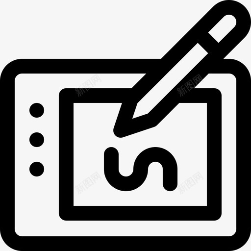 绘图板媒体技术2线性图标svg_新图网 https://ixintu.com 媒体技术2 线性 绘图板