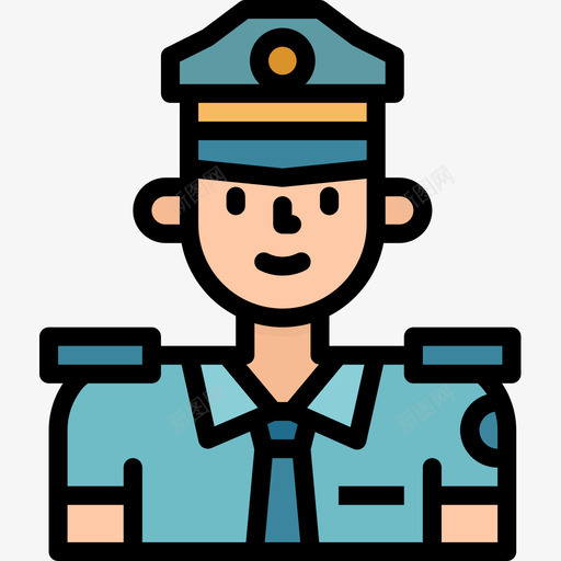 警察阿凡达35线性颜色图标svg_新图网 https://ixintu.com 线性颜色 警察 阿凡达35