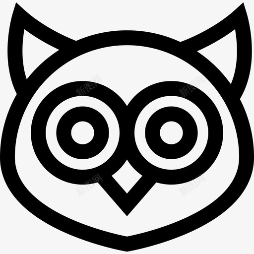 猫头鹰野生动物7直系图标svg_新图网 https://ixintu.com 猫头鹰 直系 野生动物7