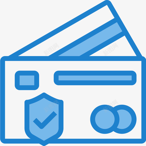 信用卡银行40蓝色图标svg_新图网 https://ixintu.com 信用卡 蓝色 银行40
