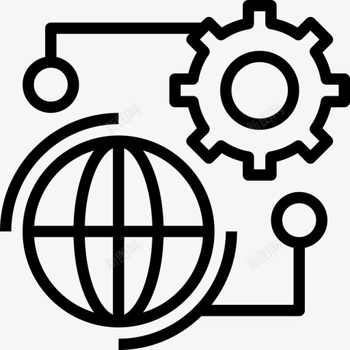 互联网网络技术线性图标svg_新图网 https://ixintu.com 互联网 线性 网络技术