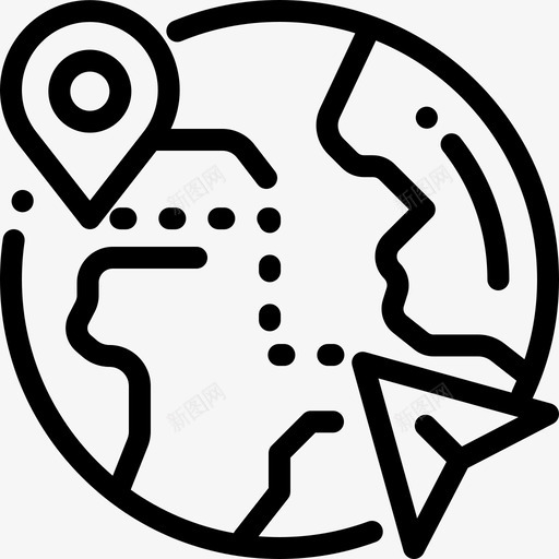 目的地导航和地图8线性图标svg_新图网 https://ixintu.com 导航和地图8 目的地 线性
