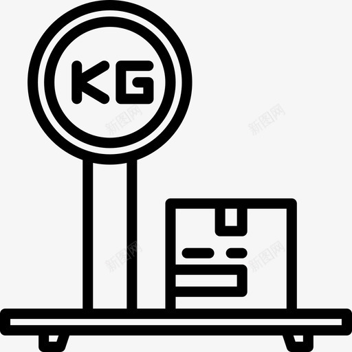 重量包装交付12线性图标svg_新图网 https://ixintu.com 包装交付12 线性 重量
