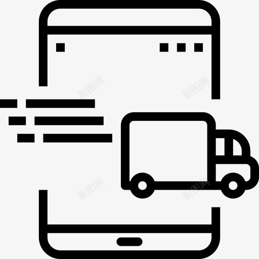 送货车片剂应用3线性图标svg_新图网 https://ixintu.com 片剂应用3 线性 送货车