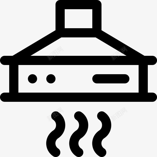 抽油烟机家庭生活5线性图标svg_新图网 https://ixintu.com 家庭生活5 抽油烟机 线性