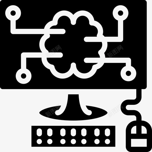 计算机人工智能23填充图标svg_新图网 https://ixintu.com 人工智能23 填充 计算机