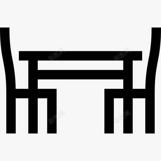 餐桌家具17直线型图标svg_新图网 https://ixintu.com 家具17 直线型 餐桌