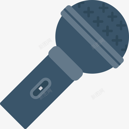 麦克风音乐音频和视频扁平图标svg_新图网 https://ixintu.com 扁平 音乐音频和视频 麦克风