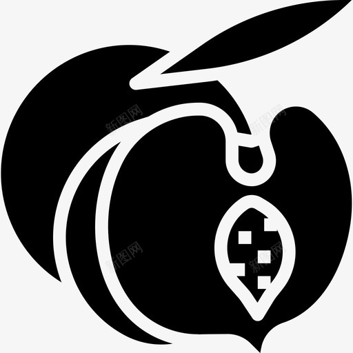 桃子天然香味3填充图标svg_新图网 https://ixintu.com 填充 天然香味3 桃子