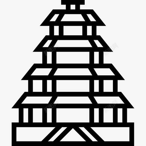 线性符号圆明园3图标svg_新图网 https://ixintu.com 圆明园3 线性符号