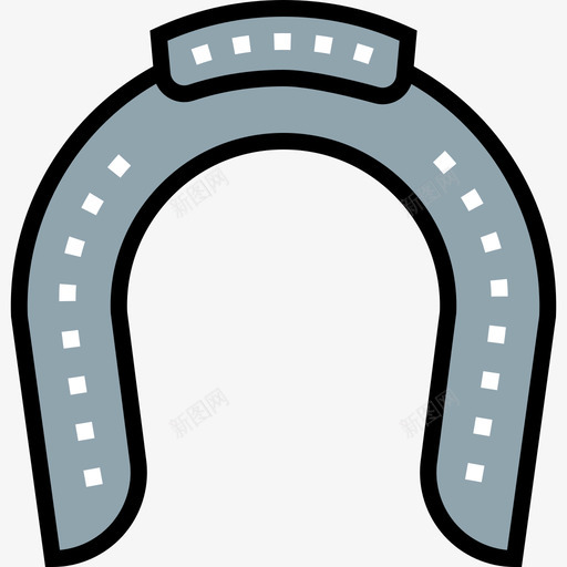 马蹄铁野生西部28线性颜色图标svg_新图网 https://ixintu.com 线性颜色 野生西部28 马蹄铁