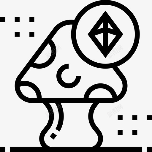 蘑菇游戏元素10直线型图标svg_新图网 https://ixintu.com 游戏元素10 直线型 蘑菇
