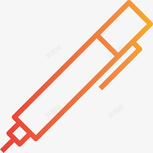 铅笔文具35渐变色图标svg_新图网 https://ixintu.com 文具35 渐变色 铅笔