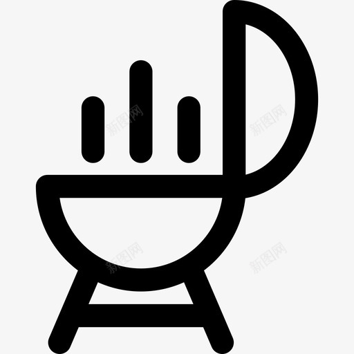 烤架厨房32线性图标svg_新图网 https://ixintu.com 厨房32 烤架 线性