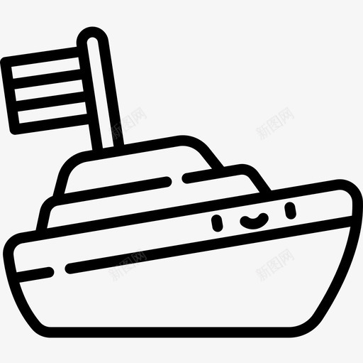 荷兰6号船直线型图标svg_新图网 https://ixintu.com 直线型 荷兰6号船