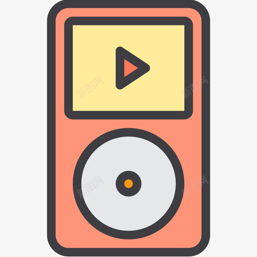 Mp3播放器电子设备3线性颜色图标svg_新图网 https://ixintu.com Mp3播放器 电子设备3 线性颜色