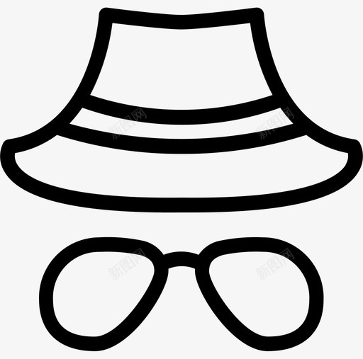 太阳眼镜夏季41直线型图标svg_新图网 https://ixintu.com 夏季41 太阳眼镜 直线型
