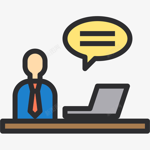 视频通话会议3线性颜色图标svg_新图网 https://ixintu.com 会议3 线性颜色 视频通话