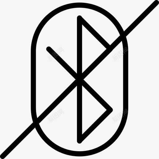 蓝牙移动功能线性图标svg_新图网 https://ixintu.com 移动功能 线性 蓝牙