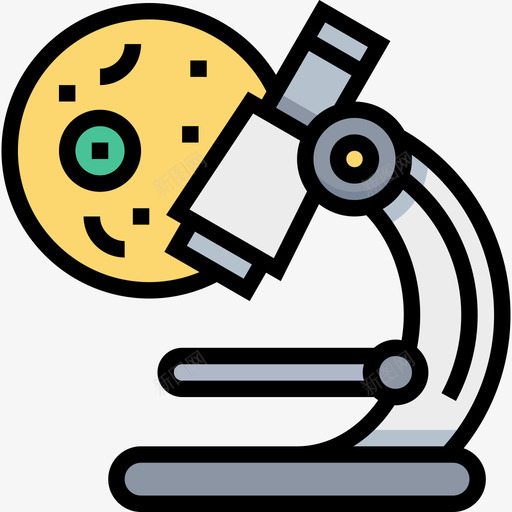 显微镜生物化学4线颜色图标svg_新图网 https://ixintu.com 显微镜 生物化学4 线颜色