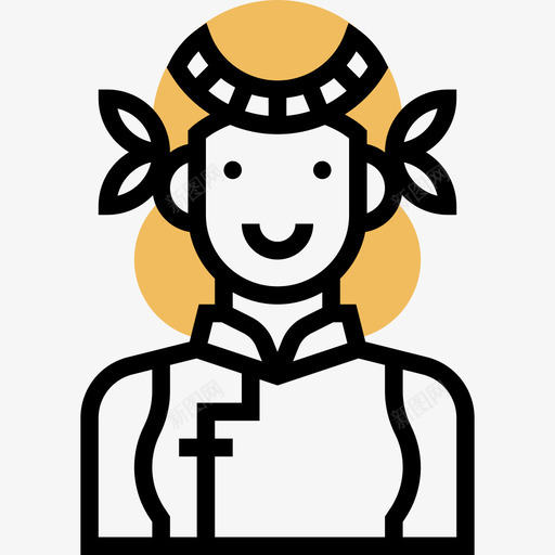女人中国符号2黄影图标svg_新图网 https://ixintu.com 中国符号2 女人 黄影
