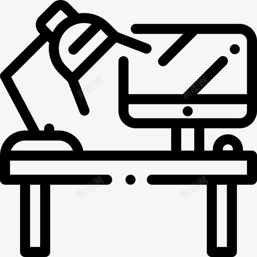 书桌家装10直线型图标svg_新图网 https://ixintu.com 书桌 家装10 直线型