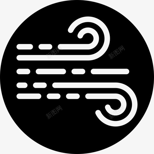 风天气150固体图标svg_新图网 https://ixintu.com 固体 天气150 风
